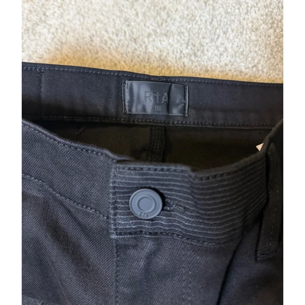 RTA Denis Mini Flared Jeans Black Sze 30